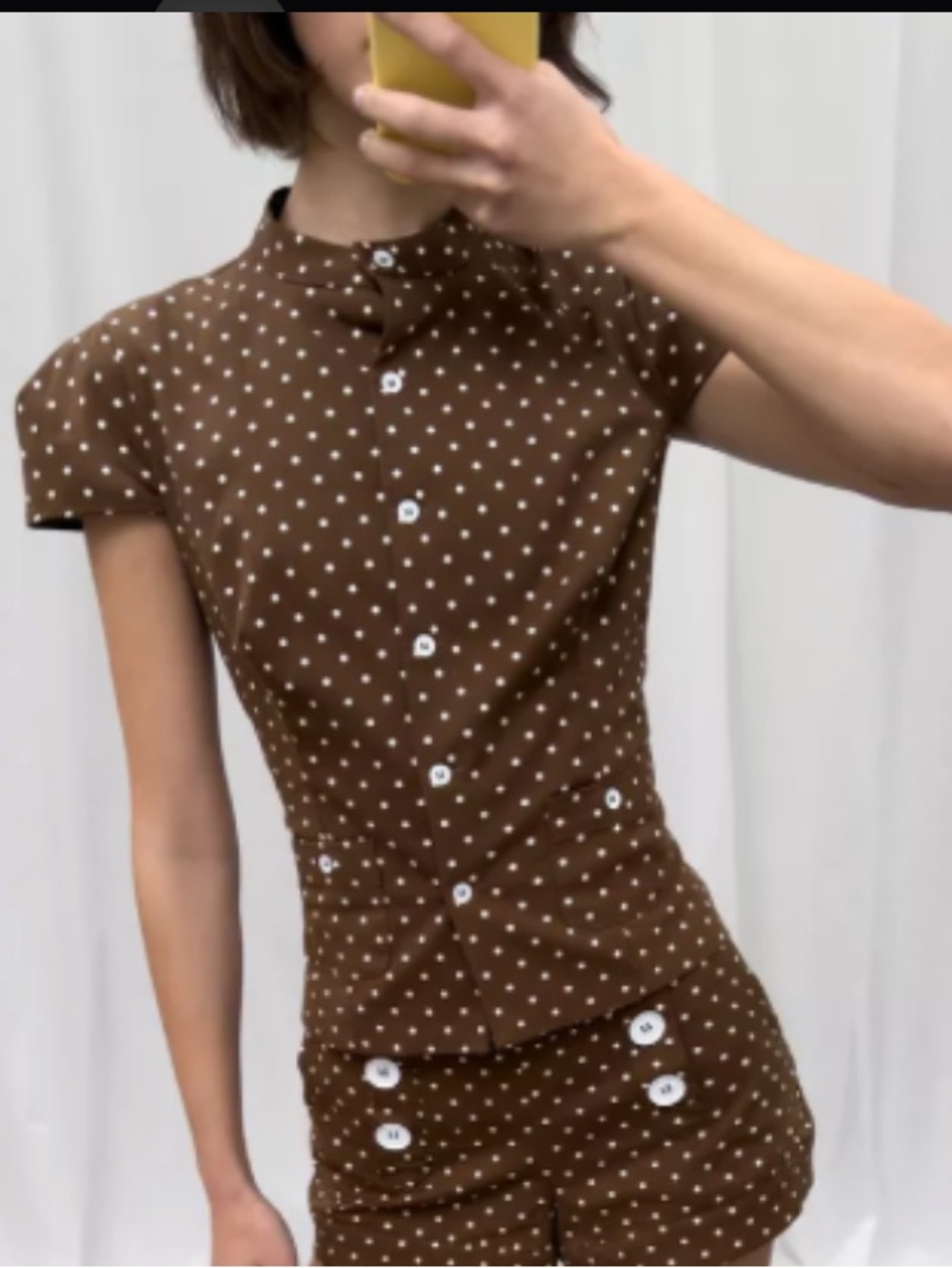 ZaraPolka Dot Poplin Top